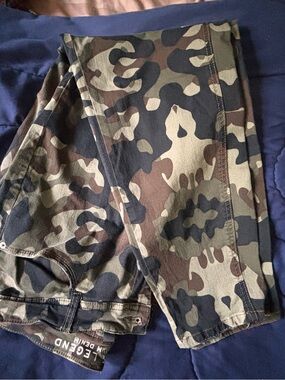 Love & Legend Stretchy Camo Jeans in Olive, Brown & Black